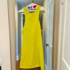 Cute yellow / soft neon dress with adorable back size Small vintage